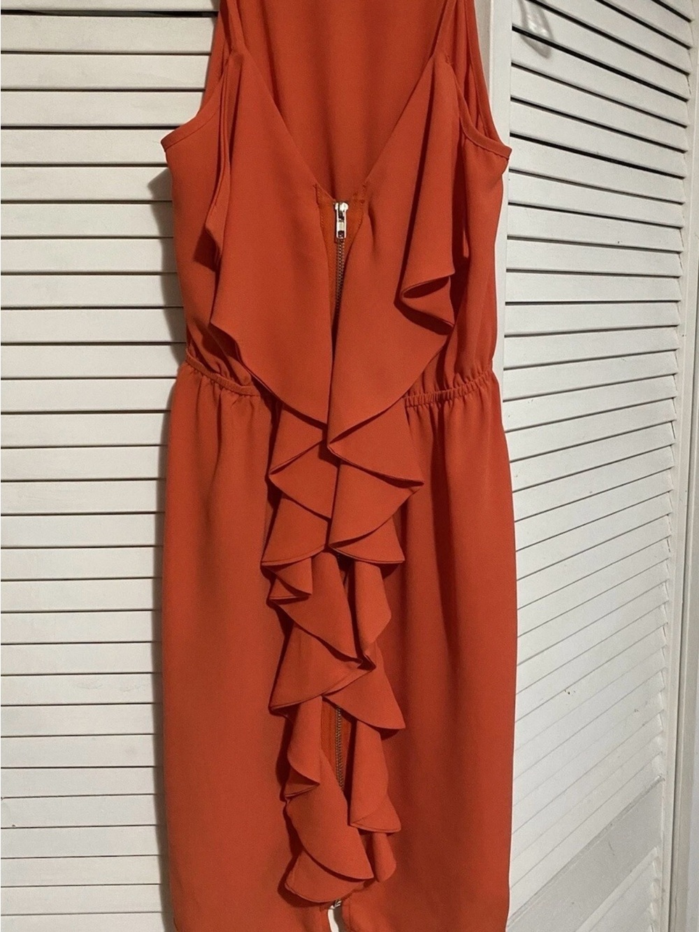 Alya front zip orange summer dress